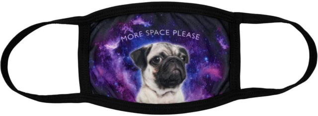 Bartact Kids Reversible 2 Ply Polyester Reusable Washable Face Mask Cover w/ Filter Slot Small Pug Space Ship Shuttle