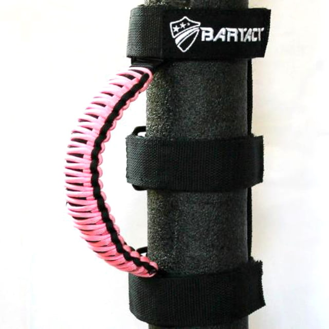 Bartact Paracord Grab Handles Universal Pair Black/Baby Pink