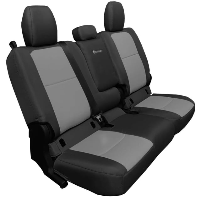 Bartact Rear 4 Door Seat Covers f/  plus Jeep Gladiator w/Fold Arm Rest Black/Graphite