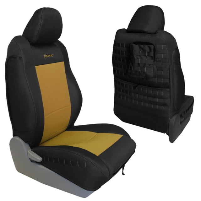 Bartact Tacoma Rear Bench Seat Covers 13-15 Toyota Tacoma Double Cab Tactical Series Black/Coyote