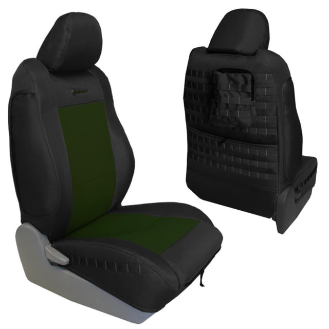 Bartact Tacoma Rear Bench Seat Covers 13-15 Toyota Tacoma Double Cab Tactical Series Black/Olive Drab