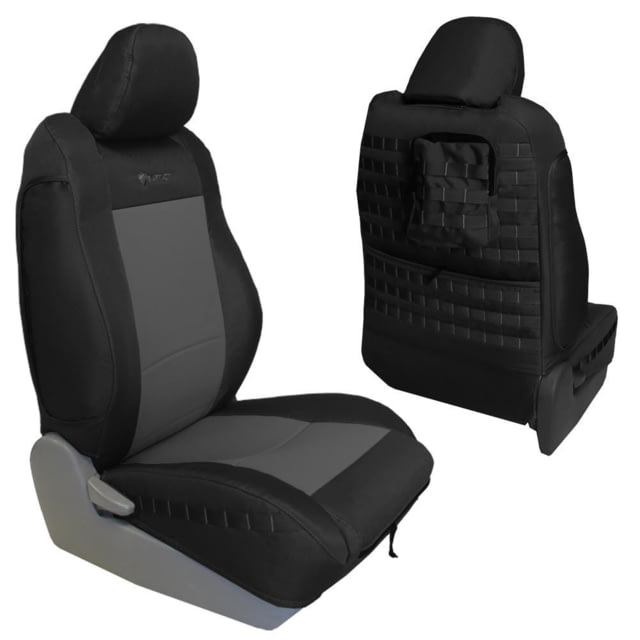 Bartact Toyota Tacoma Seat Covers 05-12 Tacoma TRD Front Tactical Series Pair Graphite/Black