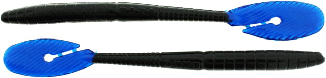 Bass Assassin BANG Lures Ding Dong 6in 15 per Pack Black/Blue Tail 6