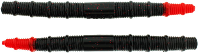 Bass Assassin Bass Assassin BANG Lures Fat Job 5.25in 10 per Pack Black/Red Glitter/Red Tail 5.25