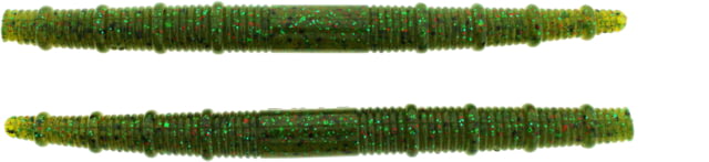 Bass Assassin BANG Lures Fat Job 5.25in 10 per Pack Watermelon/Green/Red Glitter 5.25