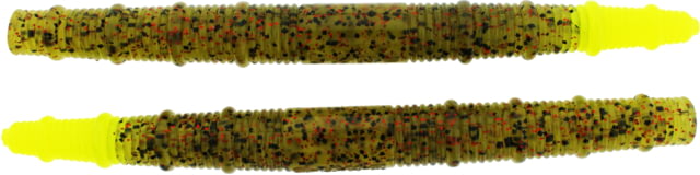 Bass Assassin Bass Assassin BANG Lures Fat Job 5.25in 10 per Pack Watermelon Red Glitter/Chartreuse Tail 5.25