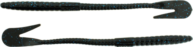Bass Assassin BANG Lures Rail Worm 7in 10 per Pack Blueberry 7
