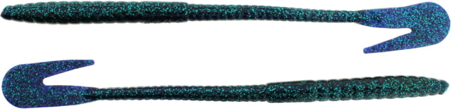 Bass Assassin BANG Lures Rail Worm 7in 10 per Pack Junebug 7
