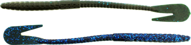 Bass Assassin BANG Lures Rail Worm 7in 10 per Pack Okeechobee Craw 7