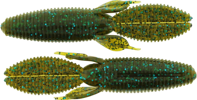 Bass Assassin BANG Lures Skunk Ape 4.25in 7 per Pack Green Pumpkin Blue Glitter 4.25
