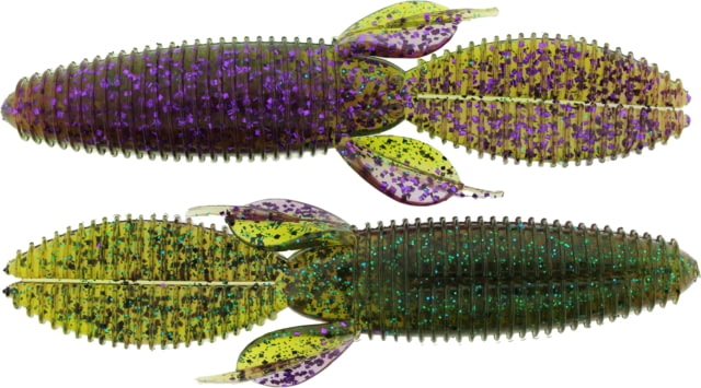 Bass Assassin BANG Lures Skunk Ape 4.25in 7 per Pack Sprayed Grass 4.25