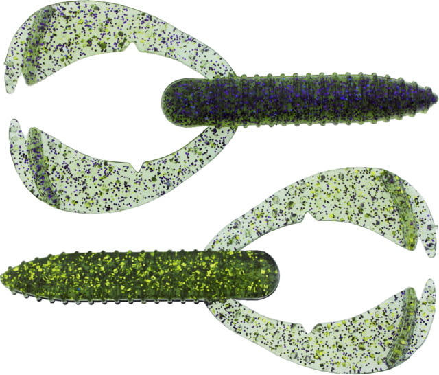Bass Assassin BANG Lures Woopah Craw 4in 7 per Pack Electric Shiner 4