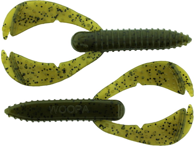 Bass Assassin BANG Lures Woopah Craw 4in 7 per Pack Green Pumpkin 4