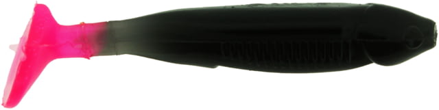 Bass Assassin Crappie Dapper Swimbait 2in 10 per Pack Black/Fire Tail 2