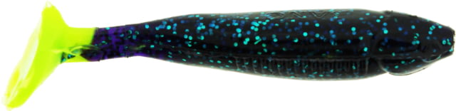 Bass Assassin Crappie Dapper Swimbait 2in 10 per Pack Junebug/Chartreuse Tail 2