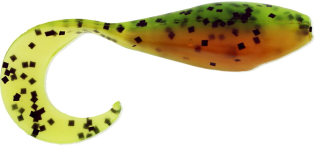 Bass Assassin Curly Shad Swimbait 2in 10 per Pack Chartreuse Perch 2