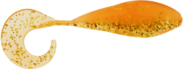 Bass Assassin Curly Shad Swimbait 2in 10 per Pack Orange Gold Shiner 2