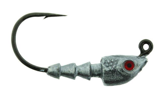 Bass Assassin JA Series Jighead 1/8 oz Hook 3/0 4/Pack Lead/Red Eye 1/8 oz