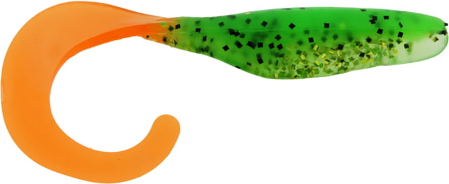 Bass Assassin Lures Curly Shad 4in 10 per Pack Fire Tiger 4