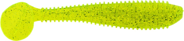 Bass Assassin Lures Litl Boss Swimbait 3.5in 6 per Pack Chartreuse Silver Glitter 3.5