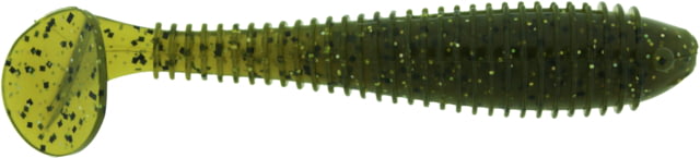 Bass Assassin Lures Litl Boss Swimbait 3.5in 6 per Pack Green Pumpkin Magic 3.5