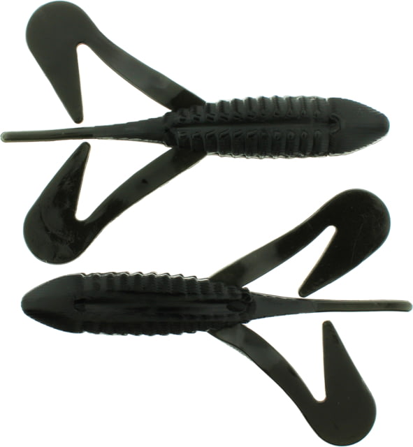 Bass Assassin Lures Logger Toad Topwater 4in 5 per Pack Black 4