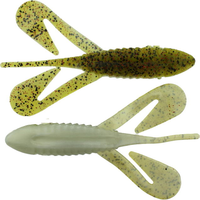 Bass Assassin Lures Logger Toad Topwater 4in 5 per Pack Watermelon/Red Glitter/Pearl Belly 4