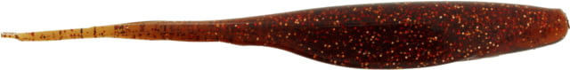Bass Assassin Lures Shad 5in 8 per Pack Rootbeer/Red Glitter 5