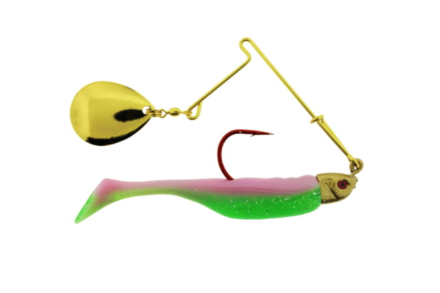 Bass Assassin Red Daddy Jig Spinner Combo 4in 1/4 oz Electric Chicken 2/Pack