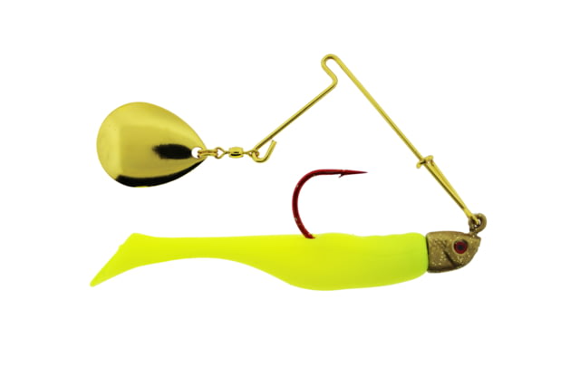 Bass Assassin Red Daddy Jig Spinner Combo 4in 1/4 oz Limetreuse 2/Pack