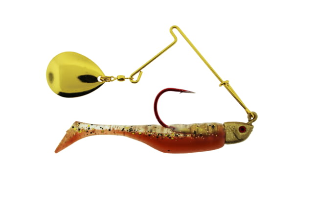 Bass Assassin Red Daddy Jig Spinner Combo 4in 1/4 oz New Penny 2/Pack