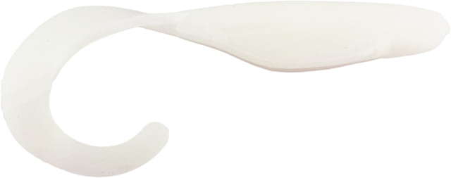 Bass Assassin Walleye Assassin Curly Shad 4in 10 per Pack White 4