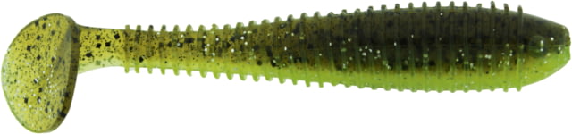 Bass Assassin Walleye Assassin Litl Boss 3.5in 6 per Pack Green Pumpkin/Chart. Silver Gl 3.5