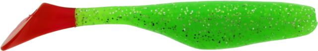Bass Assassin Walleye Assassin Turbo Shad 4in 10 per Pack Chart Silver Gl/Red Tail 4
