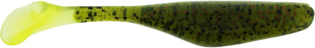 Bass Assassin Walleye Assassin Turbo Shad 4in 10 per Pack Watermelon Red Glitter/Chartreuse Tail 4