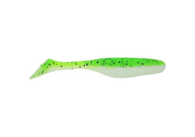 Bass Assassin Walleye Turbo Shad 10 4in Chartreuse Pepper Shad