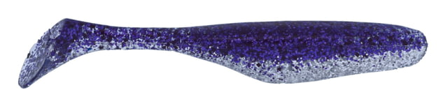 Bass Assassin Walleye Turbo Shad 10 4in Black-Purple Ice