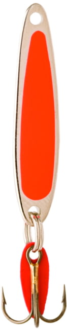 Bay de Noc Swedish Pimple Jigging Lure Fluorescent Orange/Nickel 1oz 3-1/4in