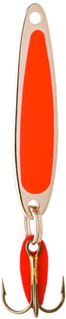 Bay de Noc Swedish Pimple Jigging Lure Fluorescent Orange/Nickel 3/4oz 2-3/4in