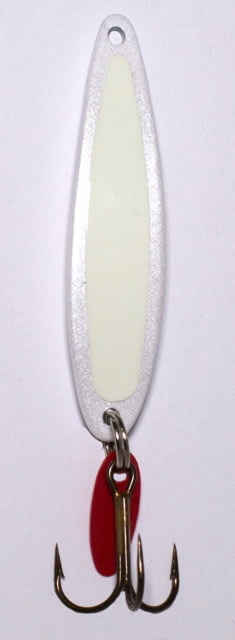 Bay de Noc Swedish Pimple Jigging Lure Glow/Pearl 1/4oz 1-3/4in