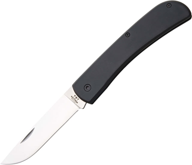 Bear and Son Knives Large Farmhand Folding Knife w/ Clip 3.63in High Carbon Stainless Steel Black Aluminum Handle