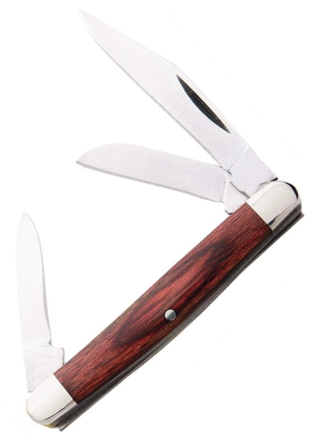 Bear and Son Knives Small Stockman Folding Knife 2.13in 440 Stainless Steel Rosewood Handle
