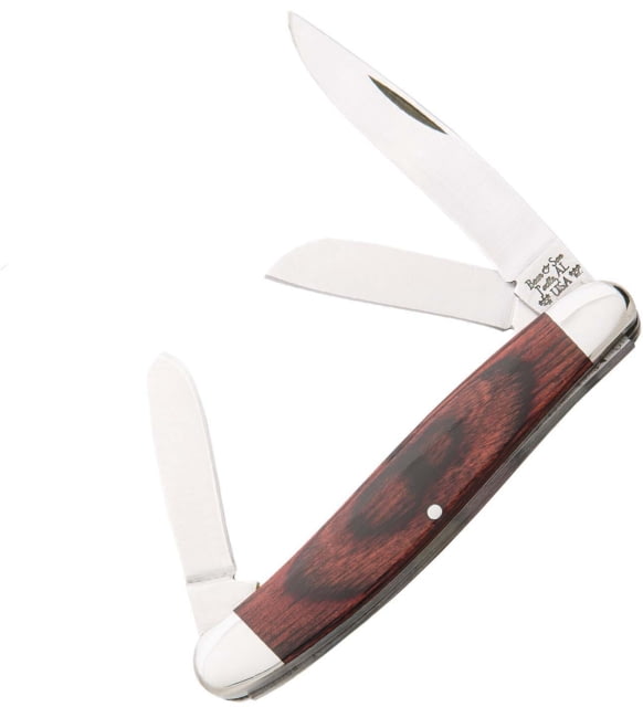 Bear and Son Knives Stockman Folding Knife 2.38in High Carbon Stainless Steel Rosewood Handle