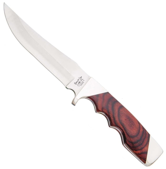 Bear and Son Knives Trophy Hunter Fixed Blade Knife 4.38in 440 Stainless Steel Skinner Rosewood Handle