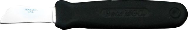 Bear & Son Cushion Grip Fixed Blade Knife hollow ground High Carbon SS blad Black Kraton cushion grip Handle BC
