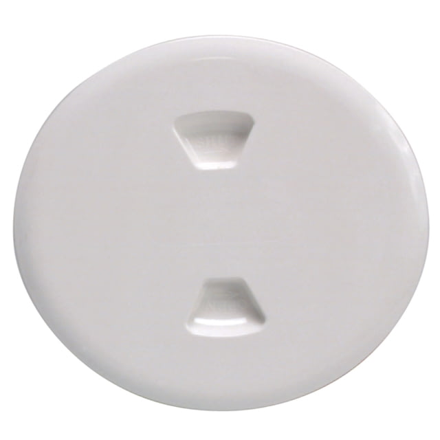 Beckson Marine 5" Twist-Out Deck Plate - White