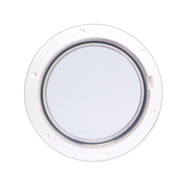 Beckson Marine 6" Clear Center Pry-Out Deck Plate - White