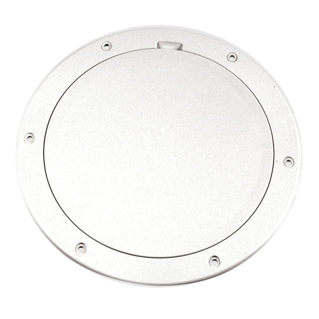 Beckson Marine 6" Smooth Center Pry-Out Deck Plate - White