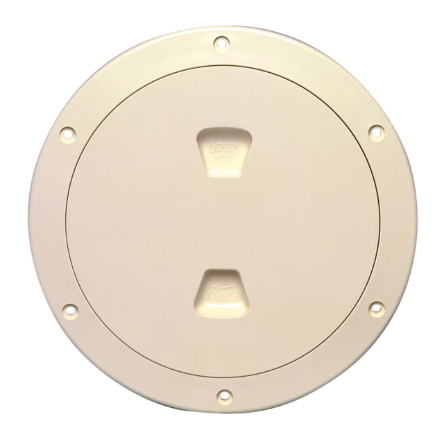 Beckson Beckson Marine 6" Smooth Center Screw-Out Deck Plate - Beige