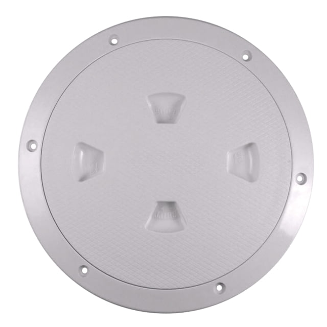 Beckson Beckson Screw-Out Deck Plate White w/Diamond Texture 8in